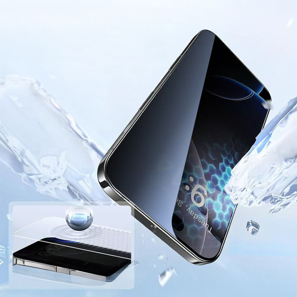 Apple iPhone 16 Pro Max Uyumlu Zore 3D Mobi HD Temperli Cam Ekran Koruyucu + Kolay Uygulama Aparatı - 3