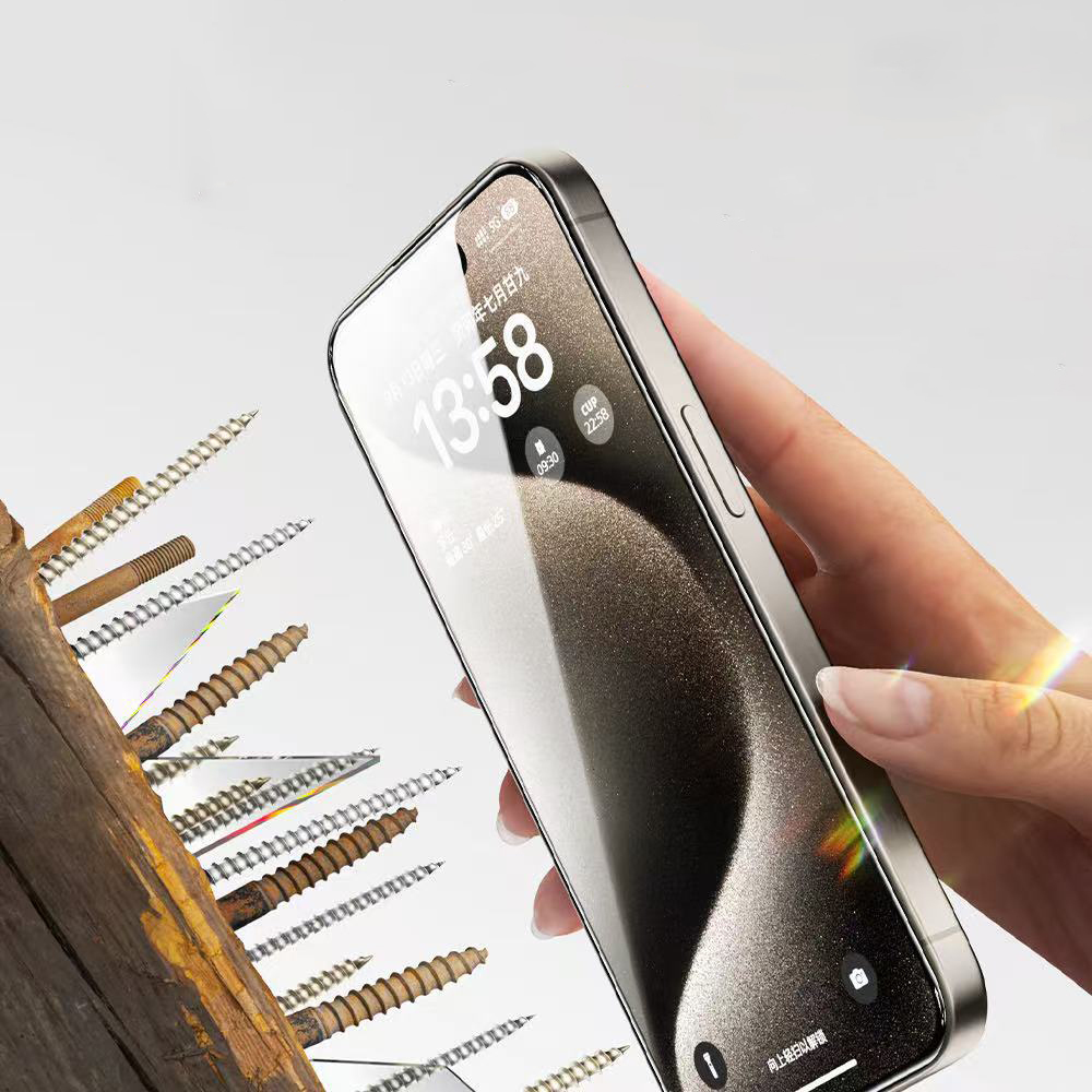 Apple iPhone 16 Pro Max Uyumlu Zore 3D Mobi HD Temperli Cam Ekran Koruyucu + Kolay Uygulama Aparatı - 7