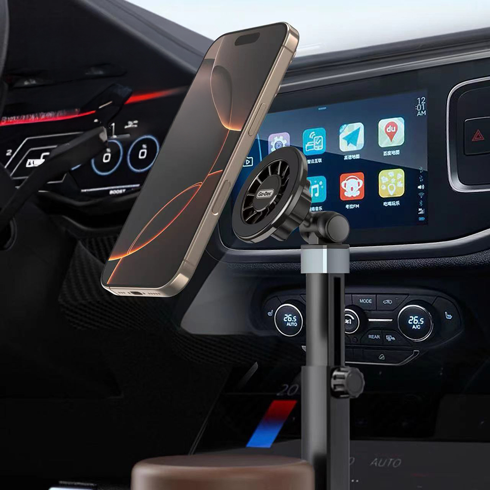 Go Des GD-HD253 M-safe Magnetik 360 Derece Dönebilen Bardaklık Tasarım Telefon Tutucu - 1
