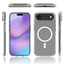 Apple iPhone 17 Air Uyumlu Kılıf M-safe Şarj Özellikli Şeffaf Sert PC Zore Embos Kapak - 2