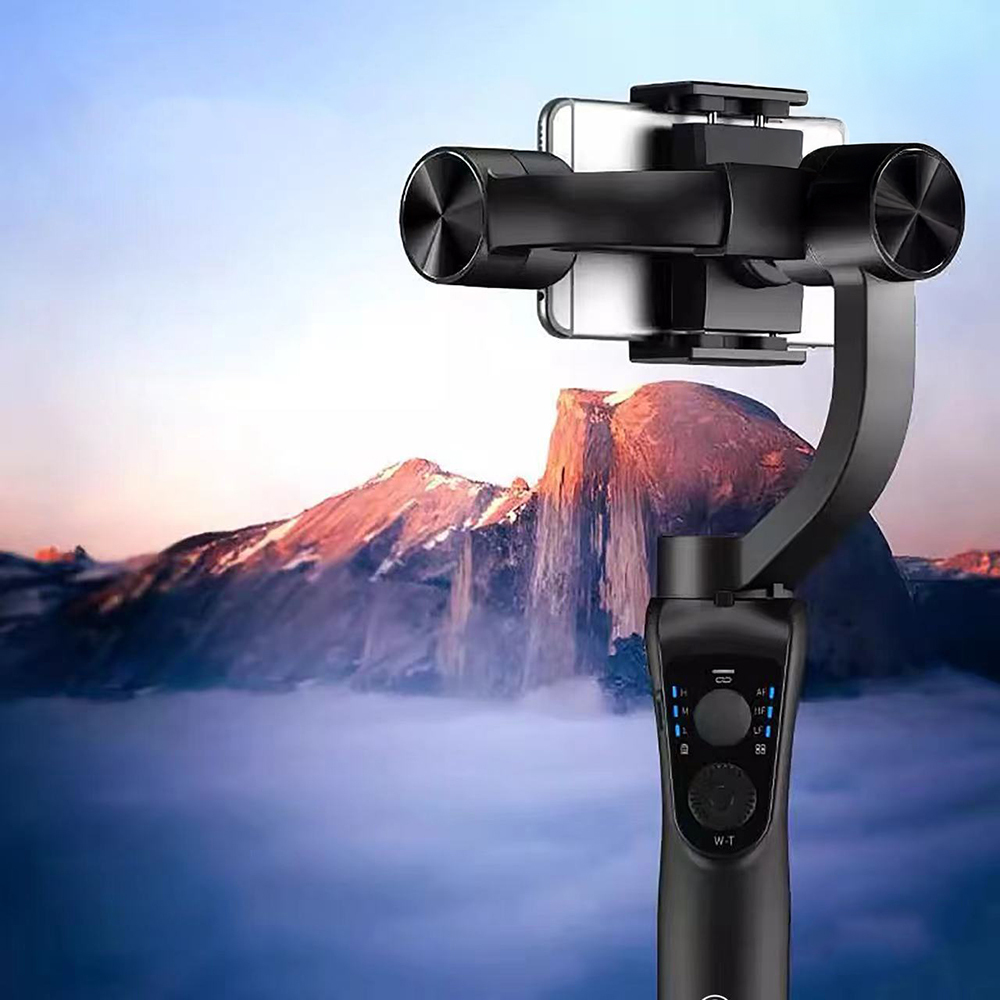 Go Des GD-S5 3 Eksenli El Tipi Yüz Tanıma Takip Özellikli Led Işıklandırma Aparatlı Gimbal Stabilizatör - 1