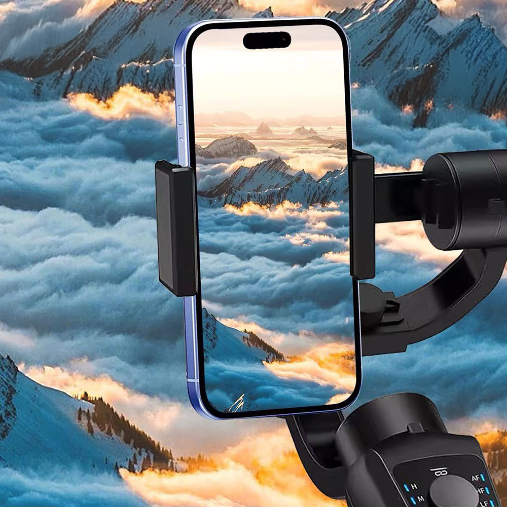 Go Des GD-S5 3 Eksenli El Tipi Yüz Tanıma Takip Özellikli Led Işıklandırma Aparatlı Gimbal Stabilizatör - 2