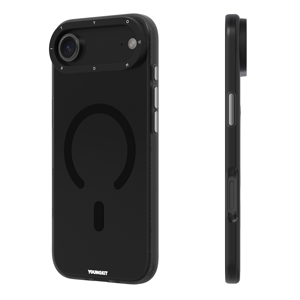Apple iPhone 17 Air Uyumlu Kılıf M-safe Şarj Özellikli Youngkit Hidden Sand Serisi Kapak - 1