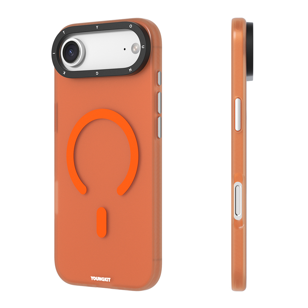 Apple iPhone 17 Air Uyumlu Kılıf M-safe Şarj Özellikli Youngkit Hidden Sand Serisi Kapak - 8