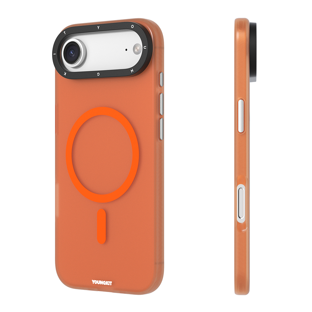Apple iPhone 17 Air Uyumlu Kılıf M-safe Şarj Özellikli Youngkit Hidden Sand Serisi Kapak - 8