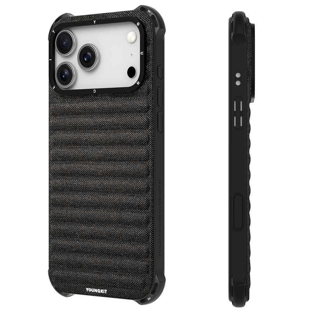 Apple iPhone 17 Pro Max Uyumlu Kılıf M-safe Şarj Özellikli Youngkit Canvas Serisi Kapak - 2