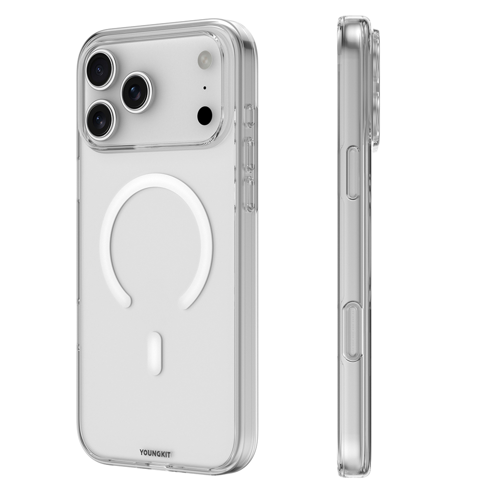Apple iPhone 17 Pro Uyumlu Kılıf M-safe Şarj Özellikli Youngkit Clear Serisi Kapak - 4