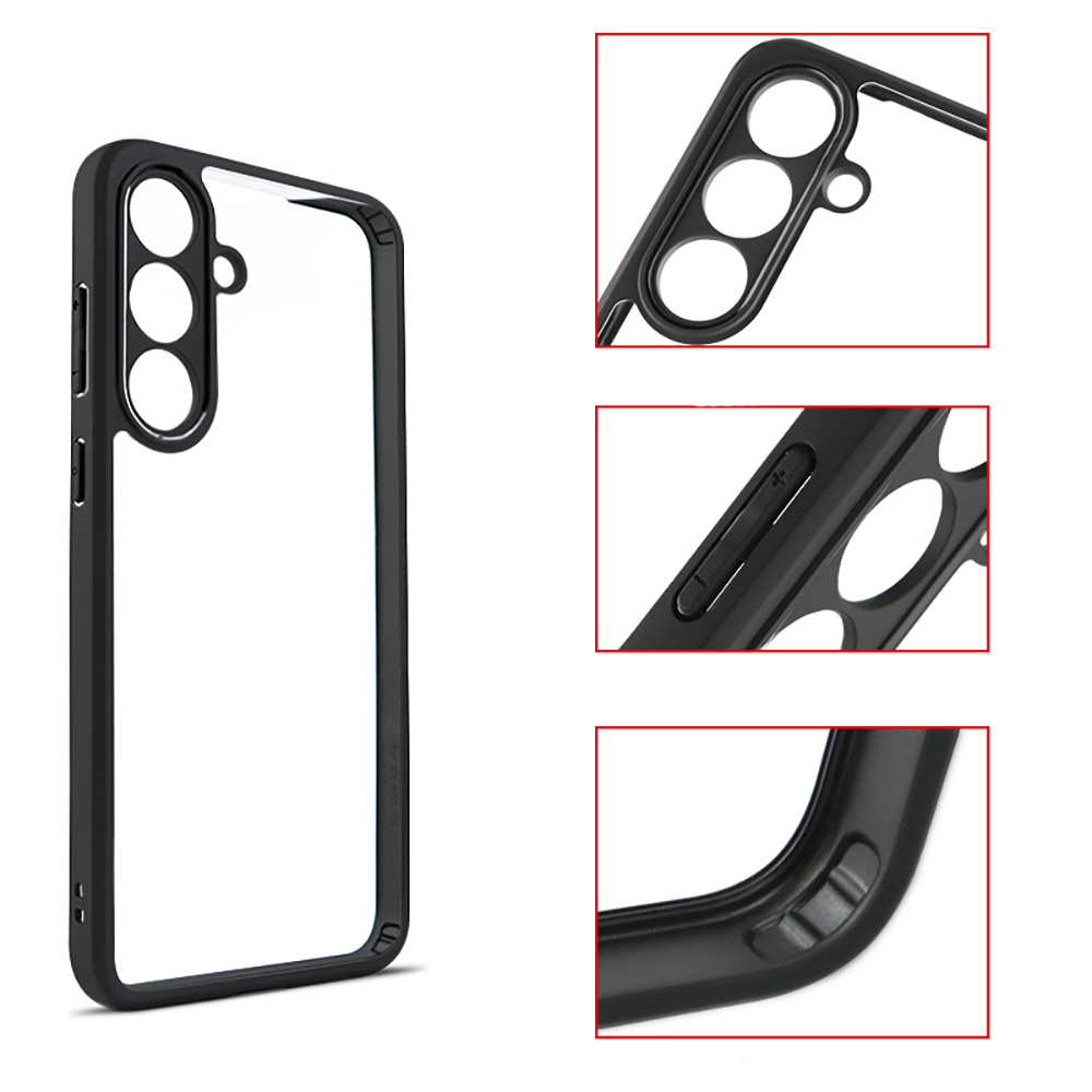Samsung Galaxy S25 Uyumlu FE Kılıf Kamera Korumalı Şeffaf Arka Yüzey Zore New Roll Kapak - 5