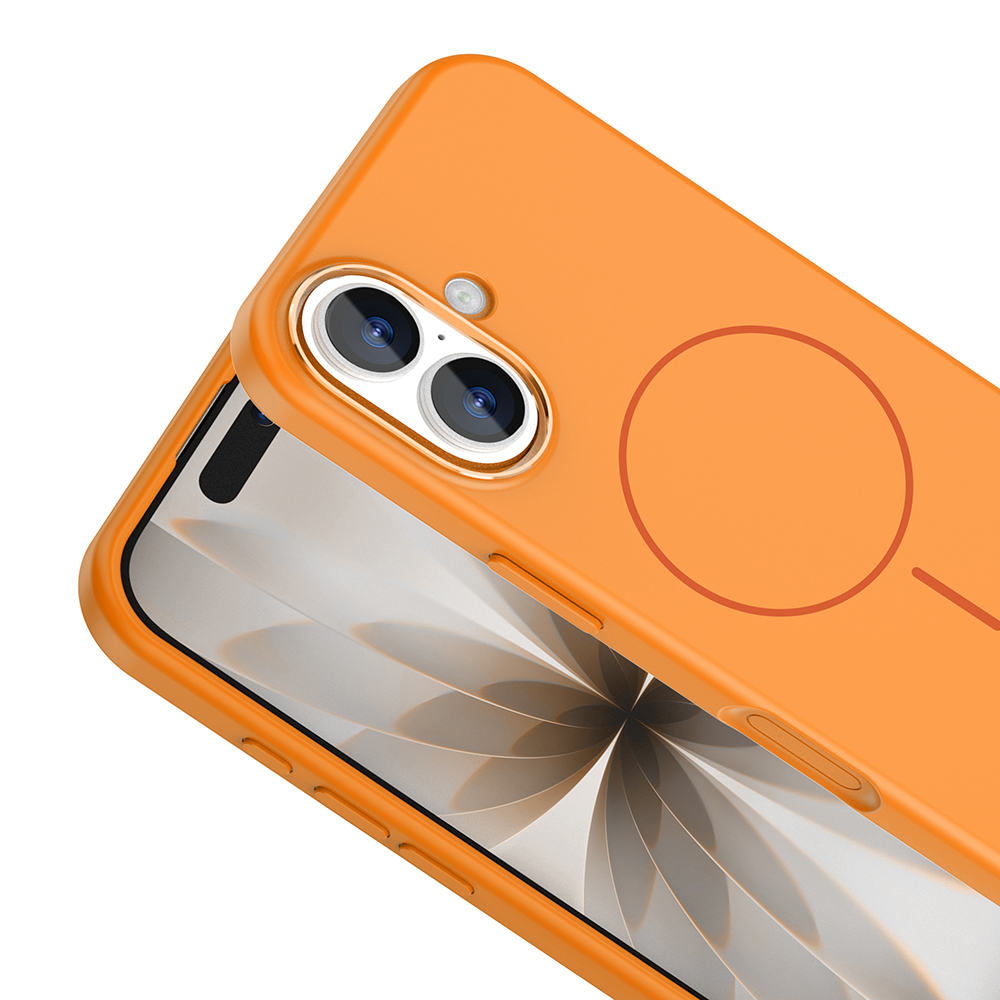 Apple iPhone 17 Uyumlu Kılıf M-Safe Şarj Özellikli Metal Kamera Çerçeveli Zore Edi Silikon Kapak - 9