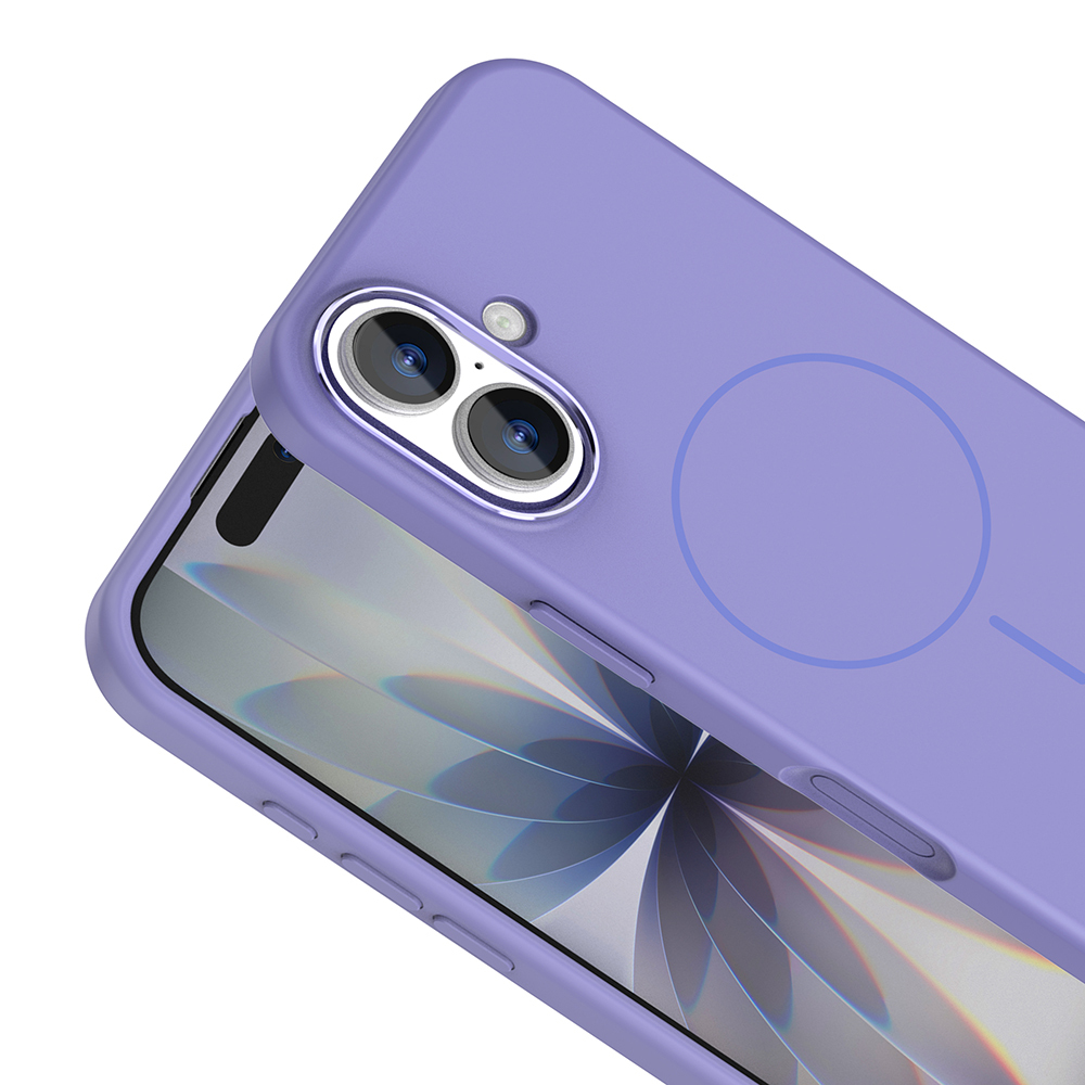Apple iPhone 17 Uyumlu Kılıf M-Safe Şarj Özellikli Metal Kamera Çerçeveli Zore Edi Silikon Kapak - 10
