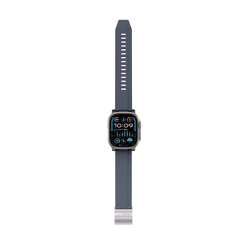 Apple Watch 7 45mm Uyumlu Amazingthing Titan Chrono Silikon Kordon - 4