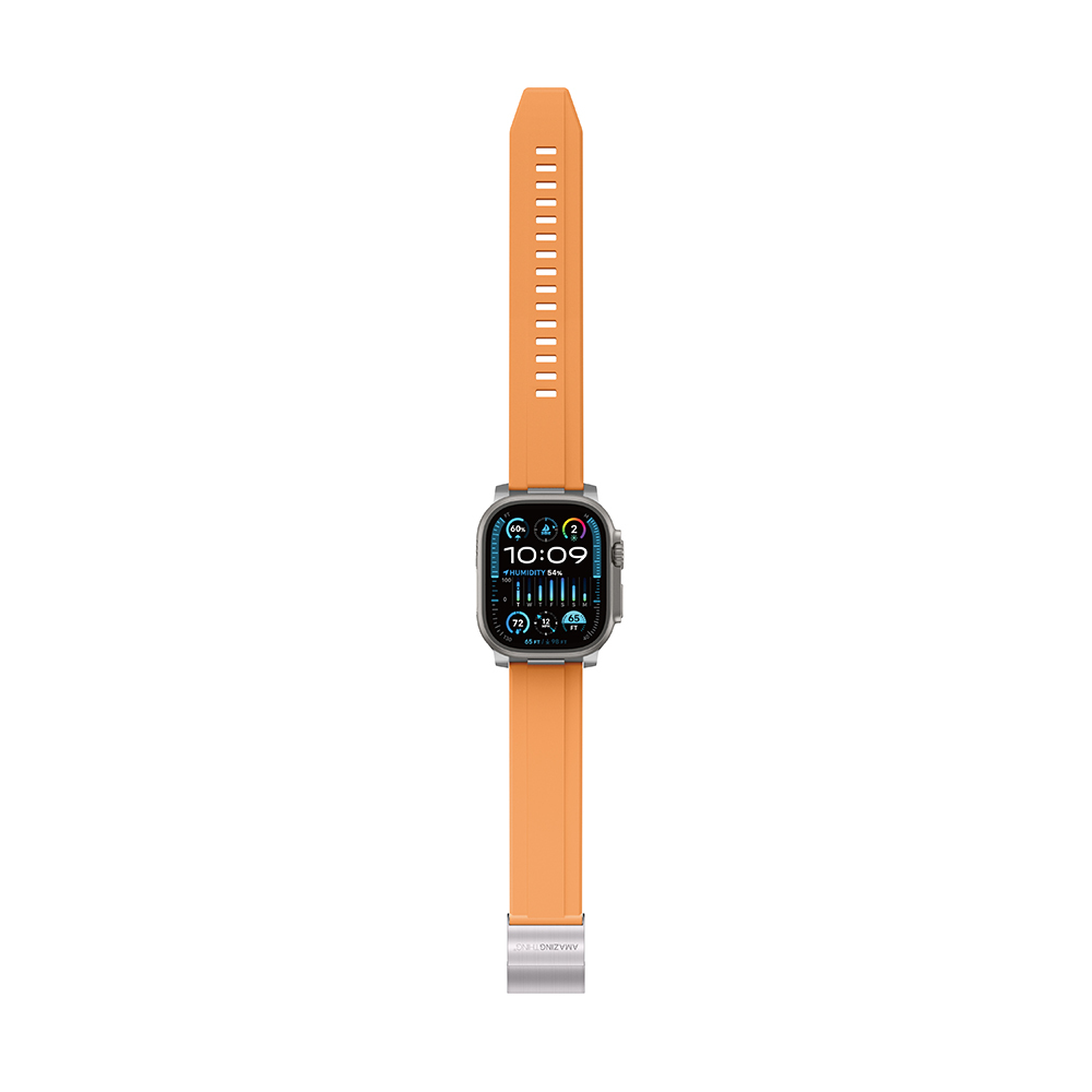 Apple Watch 7 45mm Uyumlu Amazingthing Titan Chrono Silikon Kordon - 13