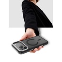 Apple iPhone 17 Pro Uyumlu Kılıf M-safe Şarj Özellikli Metal Kamera Standlı Lenyes CK226 PC Kapak - 2