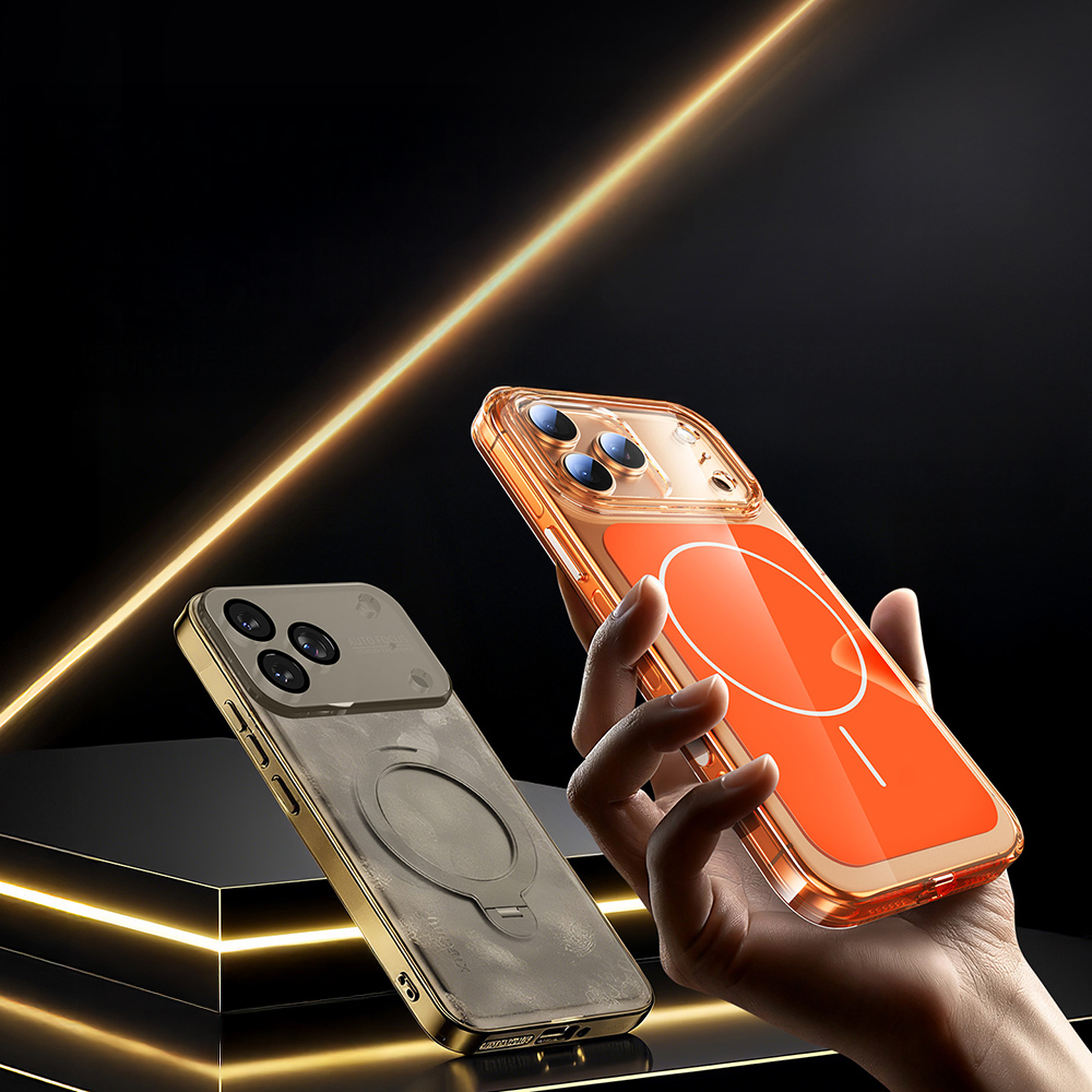 Apple iPhone 17 Pro Uyumlu Kılıf Zore M-safe Şarj Özellikli Şeffaf Kamera Kontrol Butonlu Lugano Kapak - 1