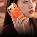 Apple iPhone 17 Pro Uyumlu Kılıf Zore M-safe Şarj Özellikli Şeffaf Kamera Kontrol Butonlu Lugano Kapak - 2