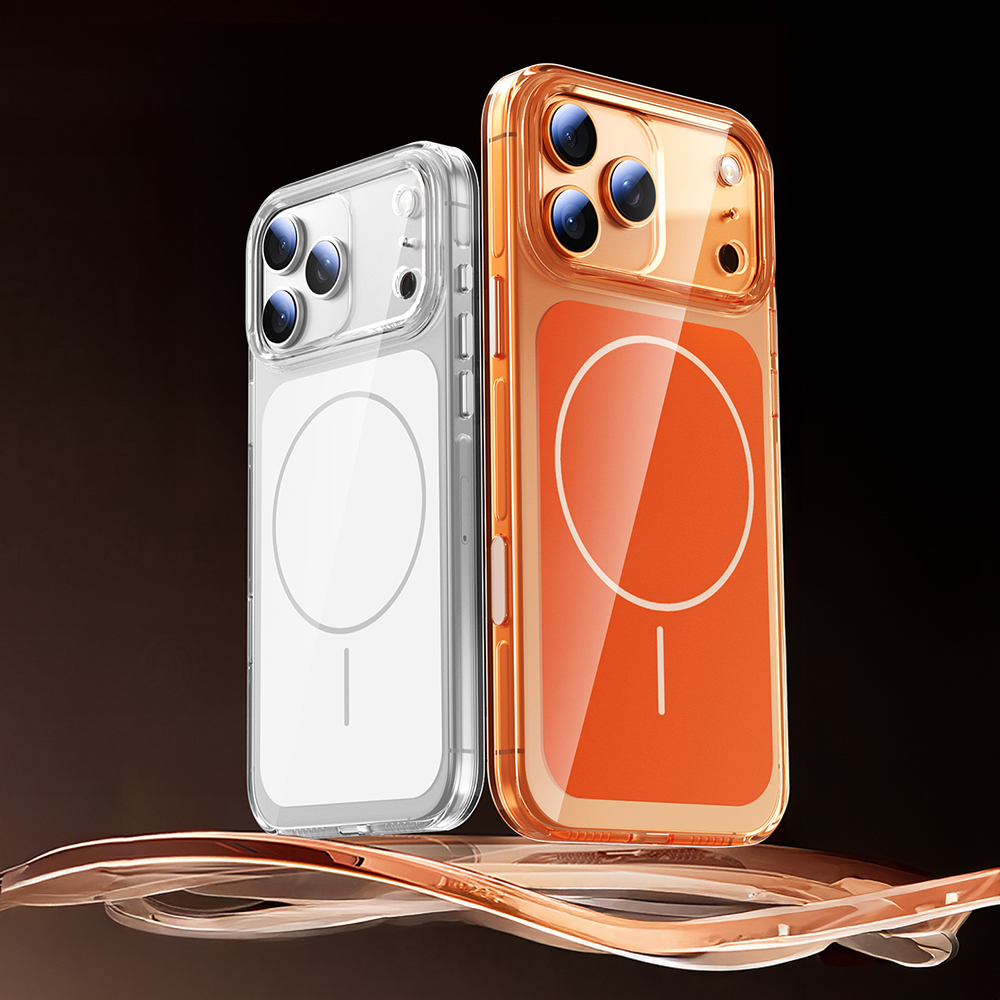 Apple iPhone 17 Pro Uyumlu Kılıf Zore M-safe Şarj Özellikli Şeffaf Kamera Kontrol Butonlu Lugano Kapak - 6