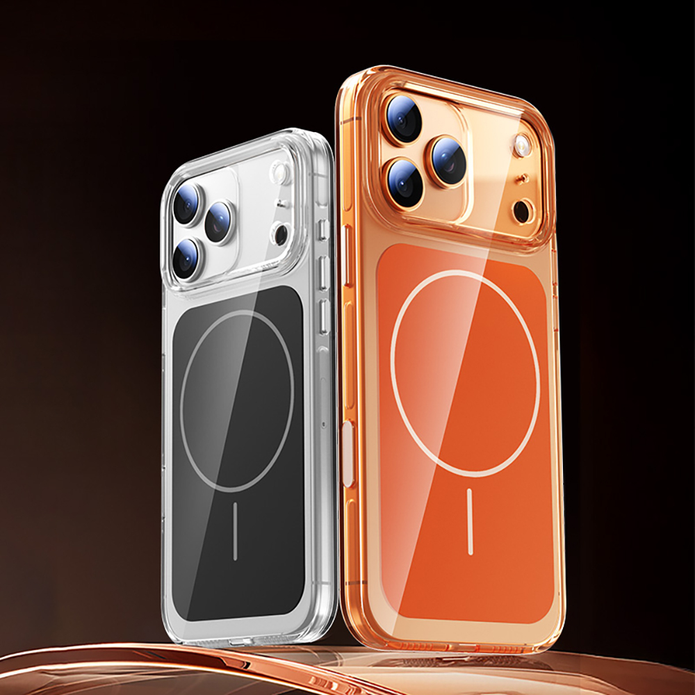 Apple iPhone 17 Pro Uyumlu Kılıf Zore M-safe Şarj Özellikli Şeffaf Kamera Kontrol Butonlu Lugano Kapak - 9