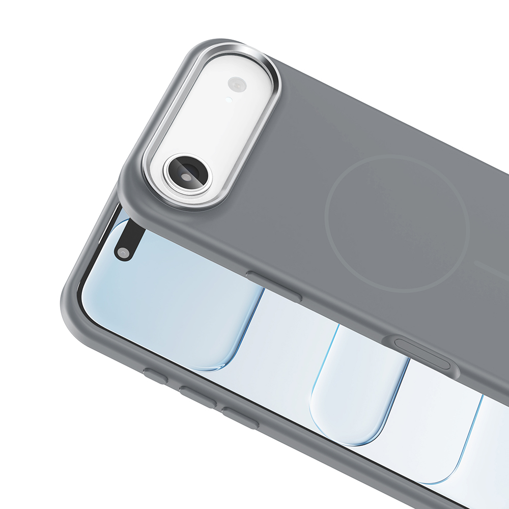 Apple iPhone 17 Air Uyumlu Kılıf M-Safe Şarj Özellikli Metal Kamera Çerçeveli Zore Edi Silikon Kapak - 8