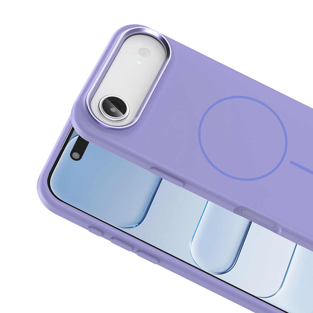Apple iPhone 17 Air Uyumlu Kılıf M-Safe Şarj Özellikli Metal Kamera Çerçeveli Zore Edi Silikon Kapak - 9
