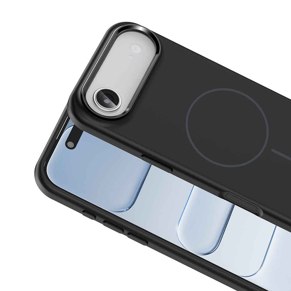 Apple iPhone 17 Air Uyumlu Kılıf M-Safe Şarj Özellikli Metal Kamera Çerçeveli Zore Edi Silikon Kapak - 10