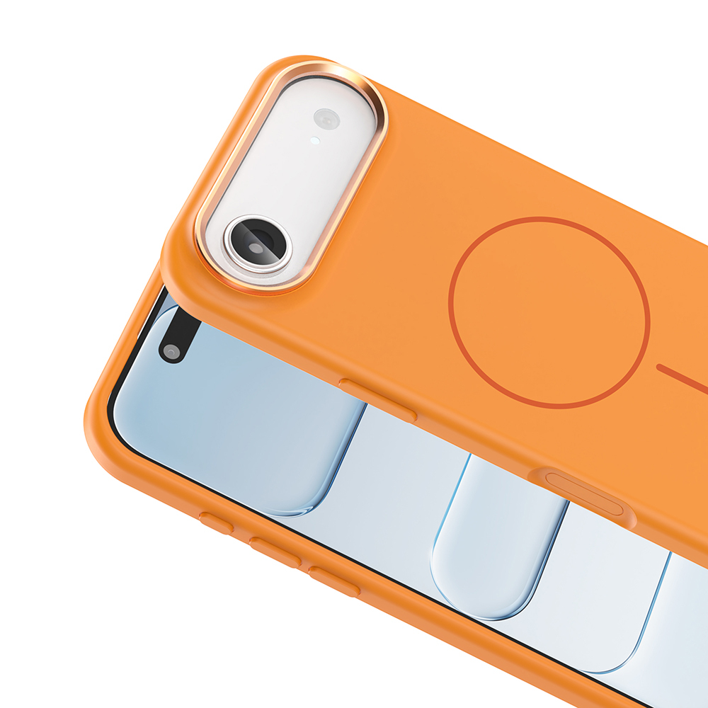Apple iPhone 17 Air Uyumlu Kılıf M-Safe Şarj Özellikli Metal Kamera Çerçeveli Zore Edi Silikon Kapak - 11