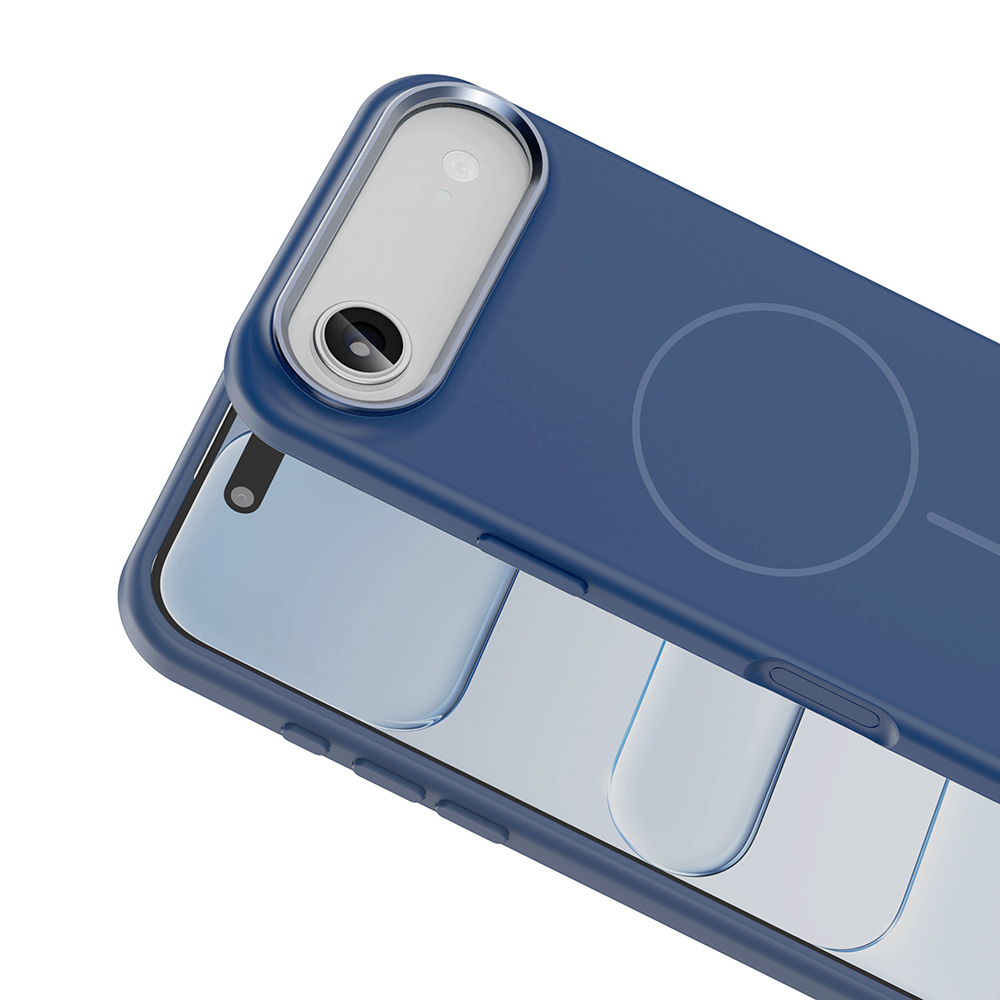 Apple iPhone 17 Air Uyumlu Kılıf M-Safe Şarj Özellikli Metal Kamera Çerçeveli Zore Edi Silikon Kapak - 12