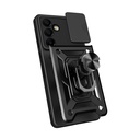 Samsung Galaxy S25 Uyumlu FE Kılıf Magnetik Standlı Kamera Korumalı Zore Sürgülü Vega Kapak - 1
