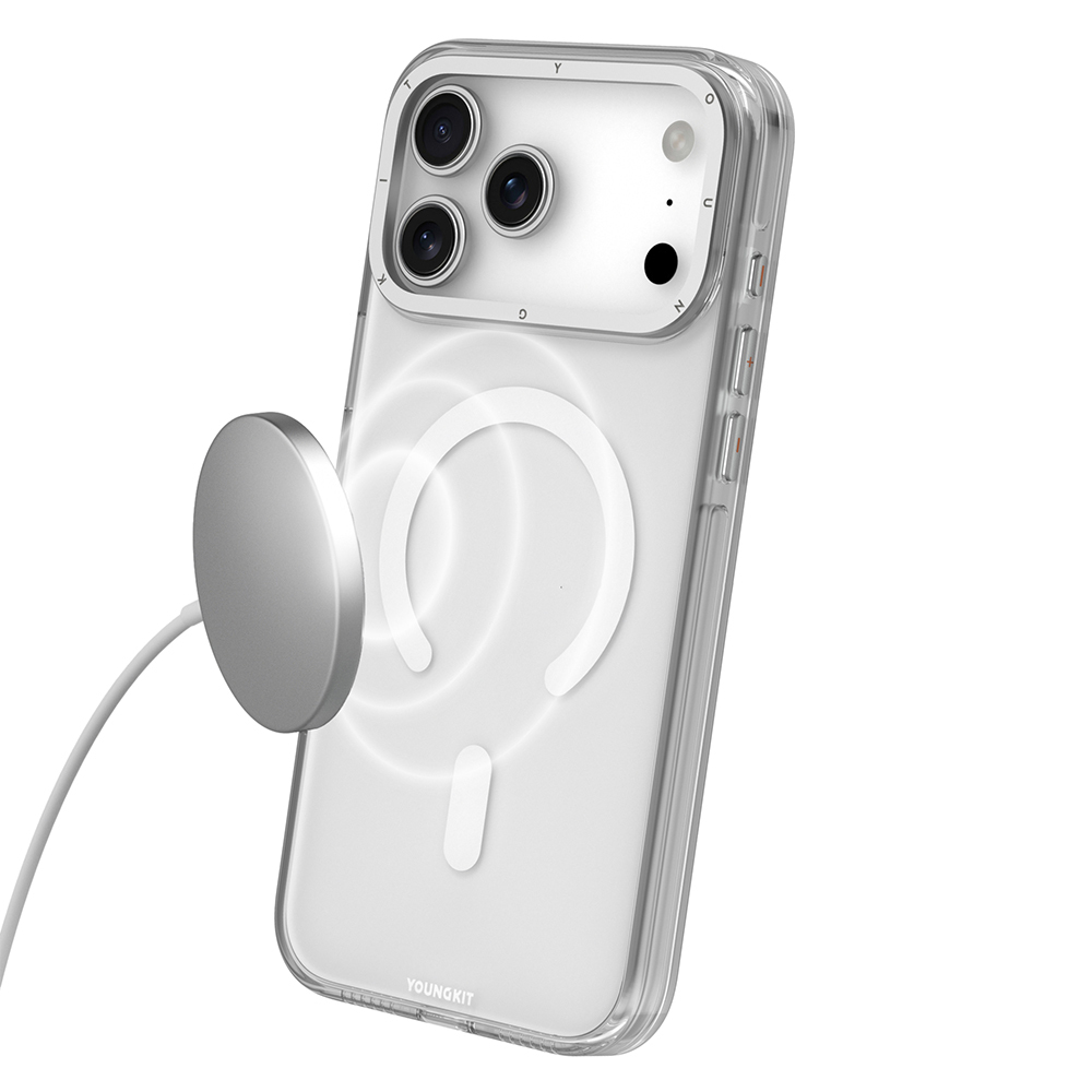 Apple iPhone 17 Pro Max Uyumlu Kılıf M-safe Şarj Özellikli Şeffaf Youngkit Crystal Shield Serisi Kapak - 7