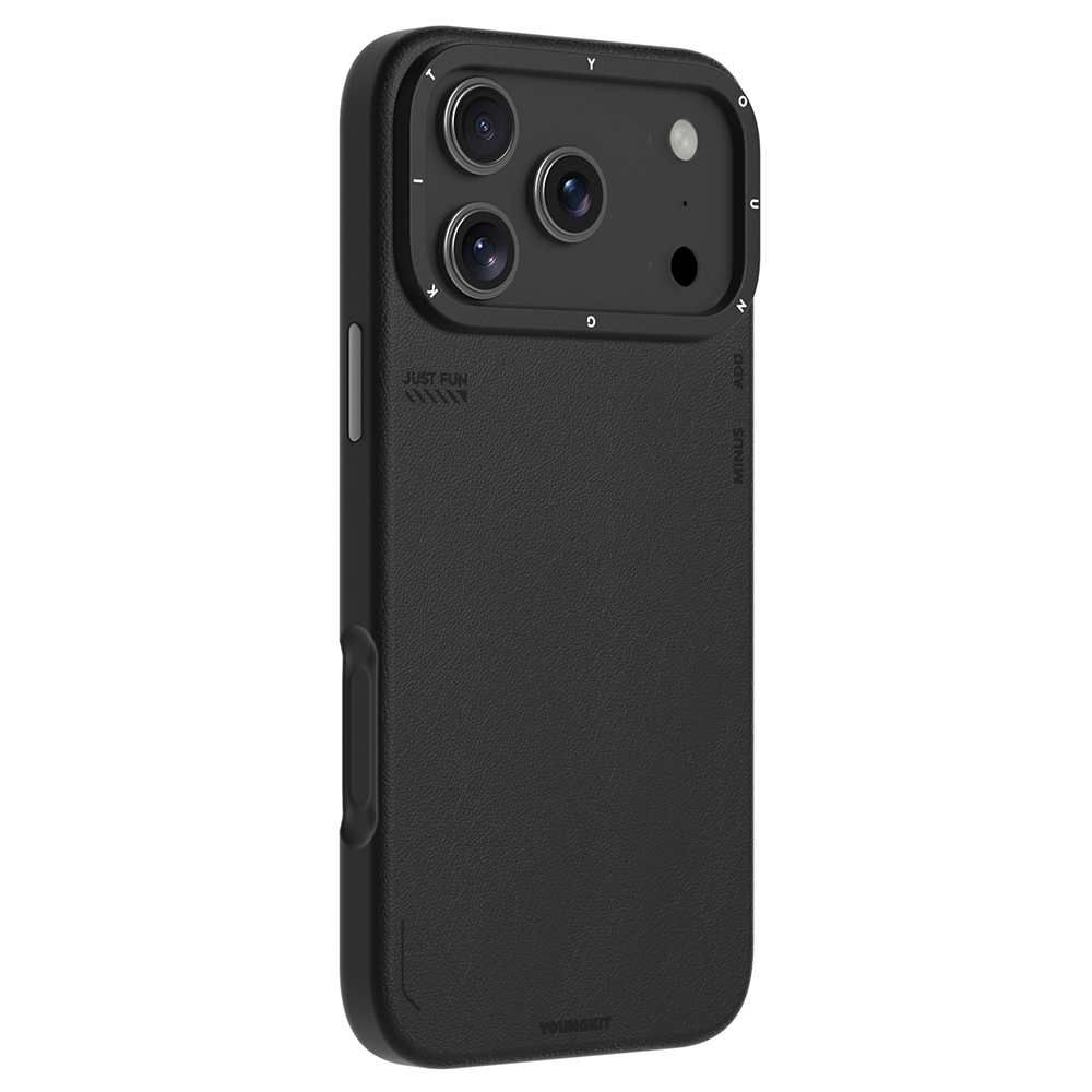 Apple iPhone 17 Pro Max Uyumlu Kılıf M-safe Şarj Özellikli Basit Mat Deri Desenli Youngkit Tech Fashion Serisi Kapak - 3