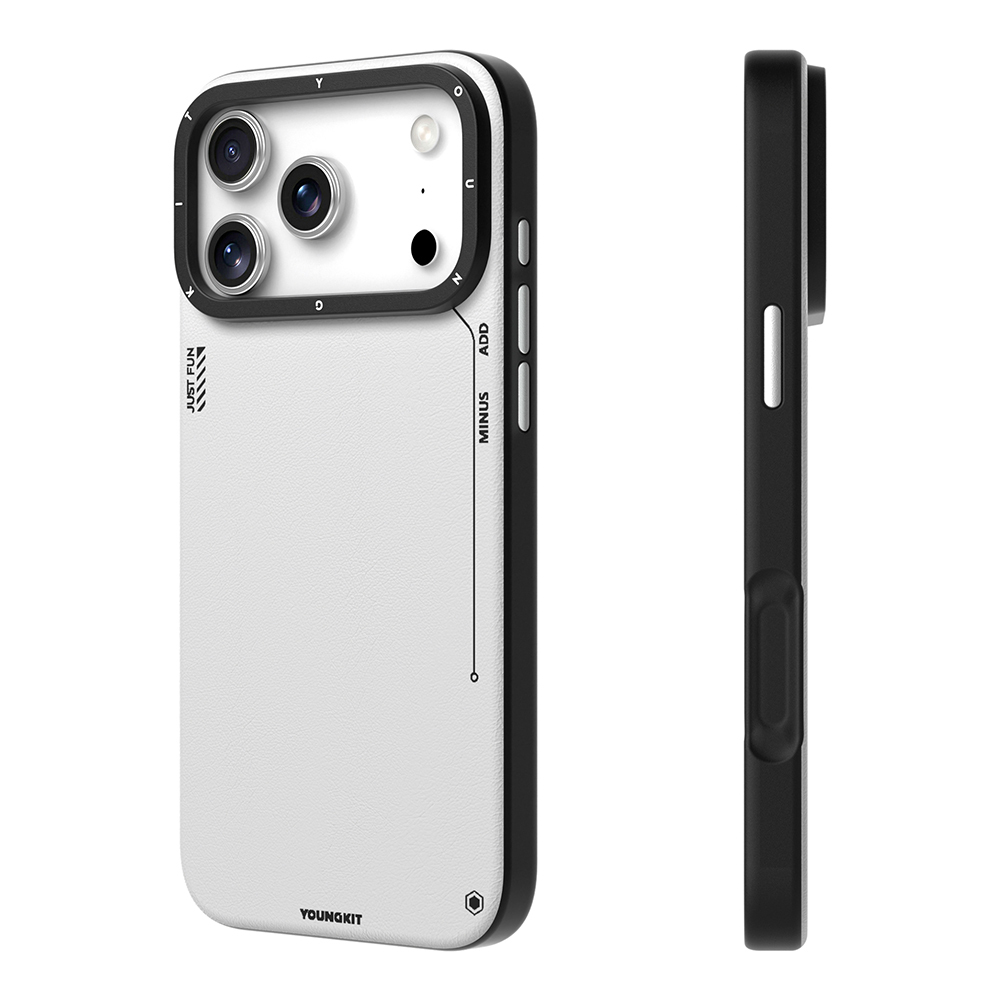 Apple iPhone 17 Pro Max Uyumlu Kılıf M-safe Şarj Özellikli Basit Mat Deri Desenli Youngkit Tech Fashion Serisi Kapak - 4