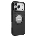 Apple iPhone 17 Pro Max Uyumlu Kılıf M-safe Şarj Özellikli 360 Derece Standlı Basit Mat Deri Desenli Youngkit Tech Leather Serisi Kapak - 2
