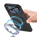 Apple iPhone 17 Pro Max Uyumlu Kılıf M-safe Şarj Özellikli 360 Derece Standlı Çift Parçalı Zore Torino Kapak - 3