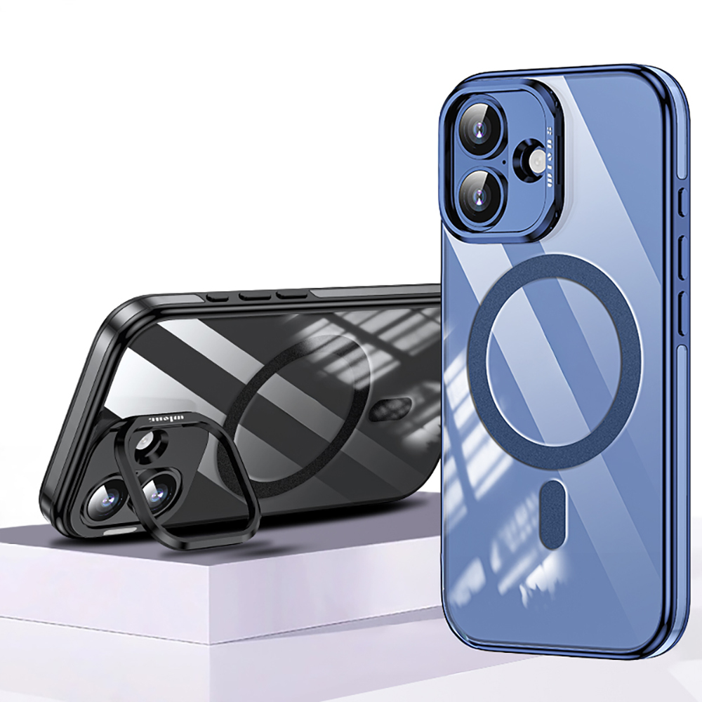Apple iPhone 17 Uyumlu Kılıf M-safe Şarj Özellikli Wlons Standlı Efsane Kapak - 8
