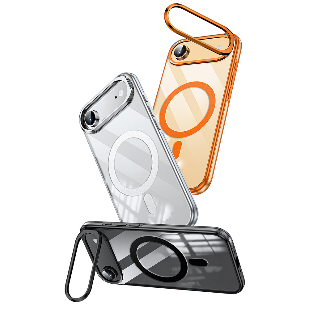 Apple iPhone 17 Air Uyumlu Kılıf M-safe Şarj Özellikli Wlons Standlı Efsane Kapak - 9