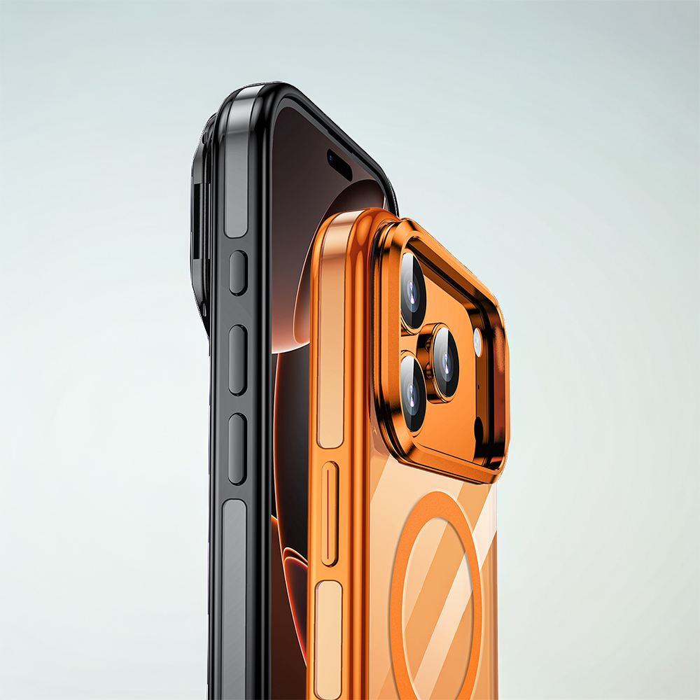 Apple iPhone 17 Pro Uyumlu Kılıf M-safe Şarj Özellikli Wlons Standlı Efsane Kapak - 6