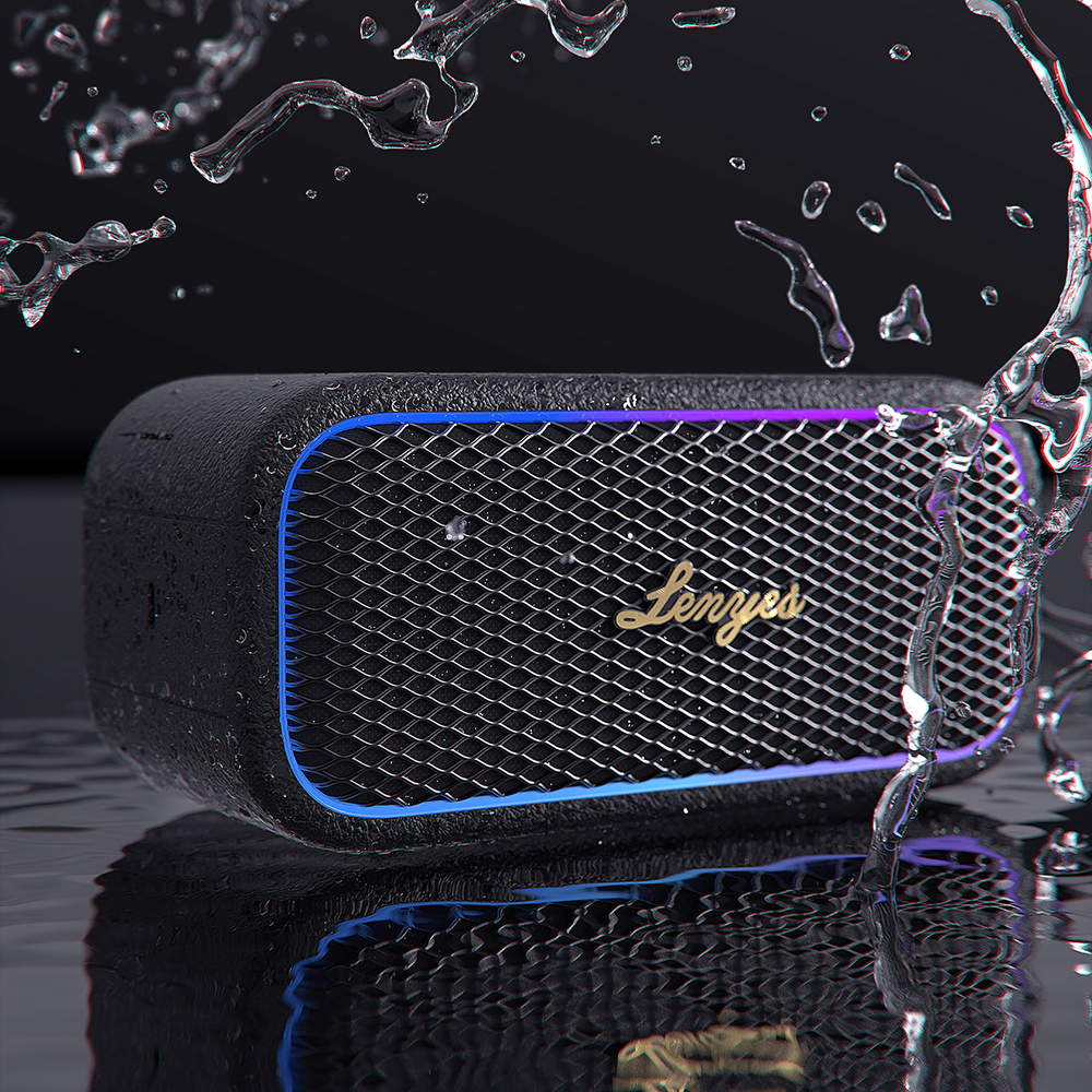 Lenyes S891 RGB Işıklı Taşınabilir Su Geçirmez OTG-TWS Bluetooth Hoparlör v5.3 80W - 6