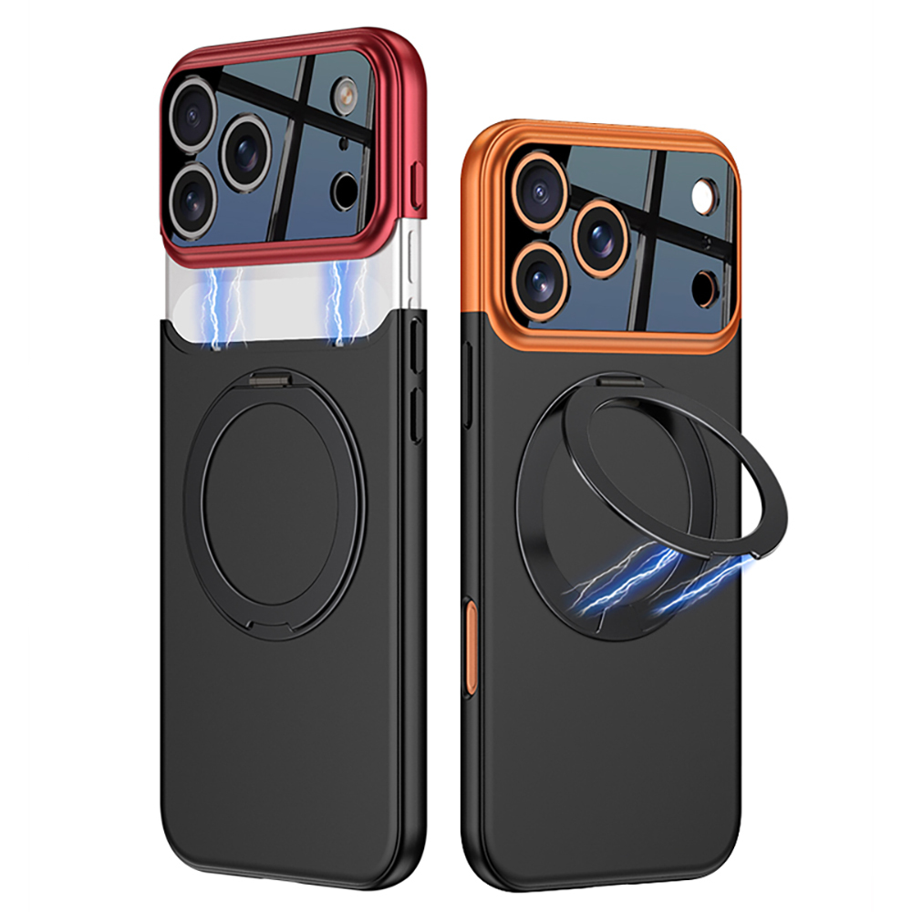 Apple iPhone 17 Pro Uyumlu Kılıf M-safe Şarj Özellikli 360 Derece Standlı Çift Parçalı Zore Torino Kapak - 9