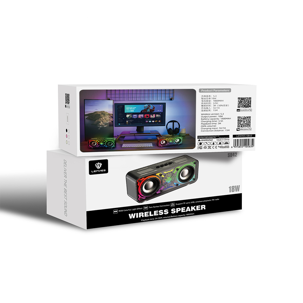 Lenyes S842 RGB Led Işıklı TWS Bluetooth Hoparlör v5.3 18W - 4
