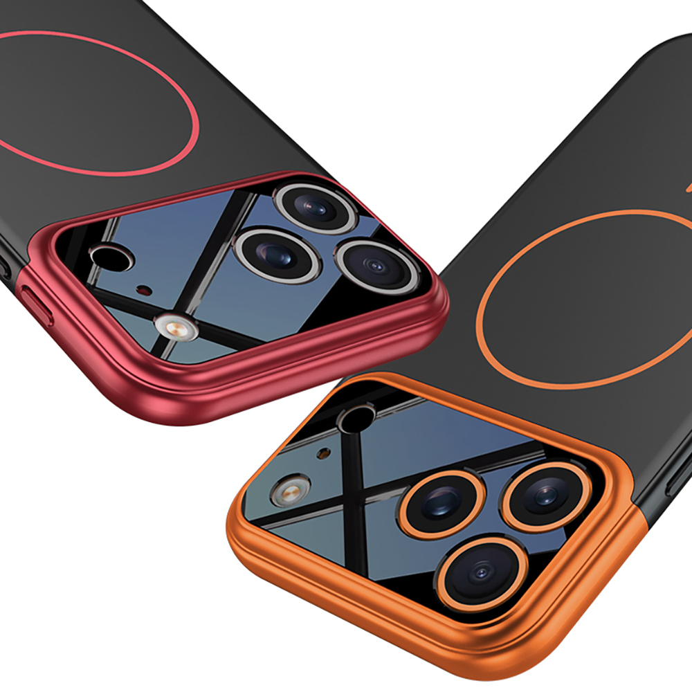 Apple iPhone 17 Pro Max Uyumlu Kılıf M-safe Şarj Özellikli Çift Parçalı Zore Napoli Kapak - 1