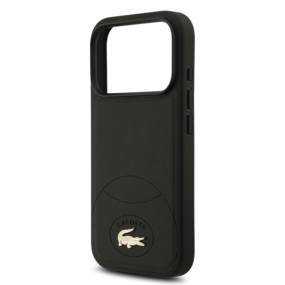 Apple iPhone 17 Pro Uyumlu Kılıf Lacoste Orjinal Lisanslı M-safe Şarj Özellikli PU Deri Tasarımlı Metal Logolu Kapak - 3