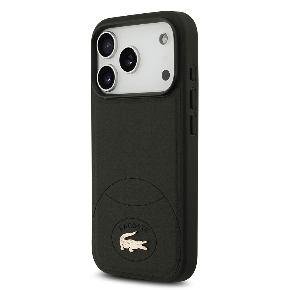 Apple iPhone 17 Pro Uyumlu Kılıf Lacoste Orjinal Lisanslı M-safe Şarj Özellikli PU Deri Tasarımlı Metal Logolu Kapak - 5