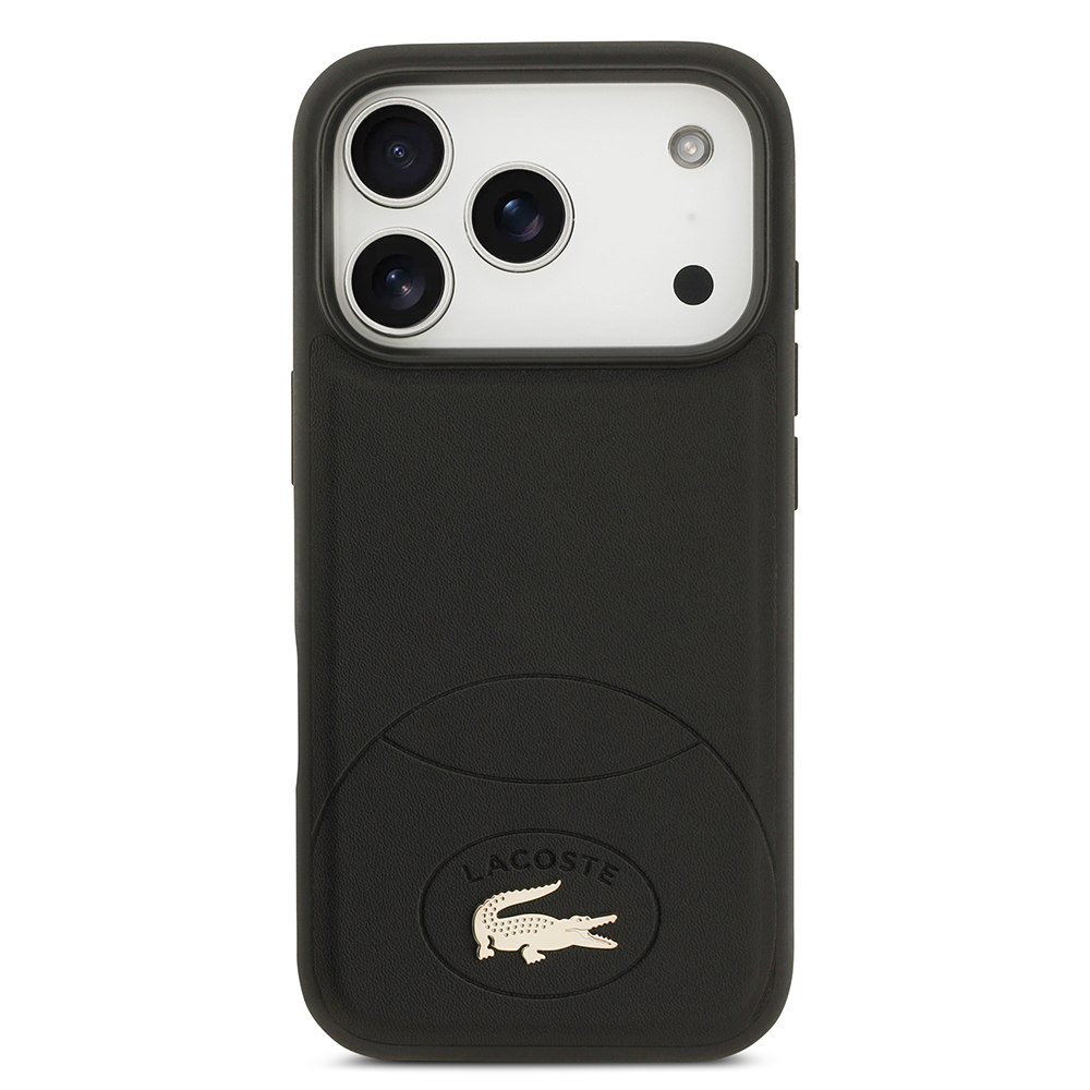 Apple iPhone 17 Pro Uyumlu Kılıf Lacoste Orjinal Lisanslı M-safe Şarj Özellikli PU Deri Tasarımlı Metal Logolu Kapak - 6