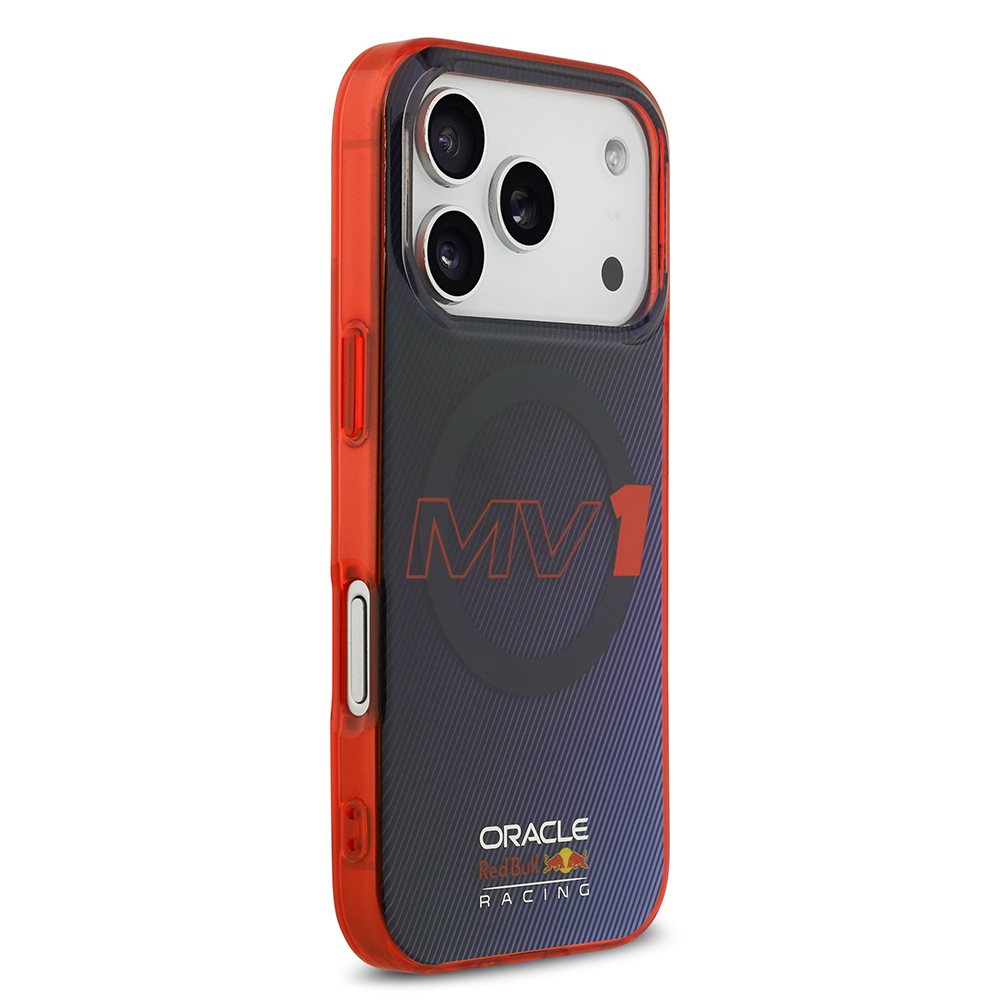 Apple iPhone 17 Pro Uyumlu Kılıf Redbull Orjinal Lisanslı M-safe Şarj Özellikli Çift Katmanlı Çizgi Desenli Sert PC MV Kapak - 4