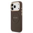 Apple iPhone 17 Pro Uyumlu Kılıf Guess Orjinal Lisanslı M-safe Şarj Özellikli Sıcak Baskılı Yazı Logolu PU Deri Peony Kapak - 7