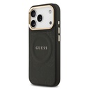 Apple iPhone 17 Pro Uyumlu Kılıf Guess Orjinal Lisanslı M-safe Şarj Özellikli Sıcak Baskılı Yazı Logolu PU Deri Peony Kapak - 13
