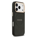 Apple iPhone 17 Pro Uyumlu Kılıf Guess Orjinal Lisanslı M-safe Şarj Özellikli Sıcak Baskılı Yazı Logolu PU Deri Peony Kapak - 15