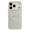 Apple iPhone 17 Pro Uyumlu Kılıf Guess Orjinal Lisanslı M-safe Şarj Özellikli Sıcak Baskılı Yazı Logolu PU Deri Peony Kapak - 20
