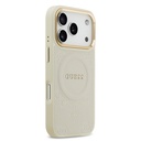 Apple iPhone 17 Pro Uyumlu Kılıf Guess Orjinal Lisanslı M-safe Şarj Özellikli Sıcak Baskılı Yazı Logolu PU Deri Peony Kapak - 21