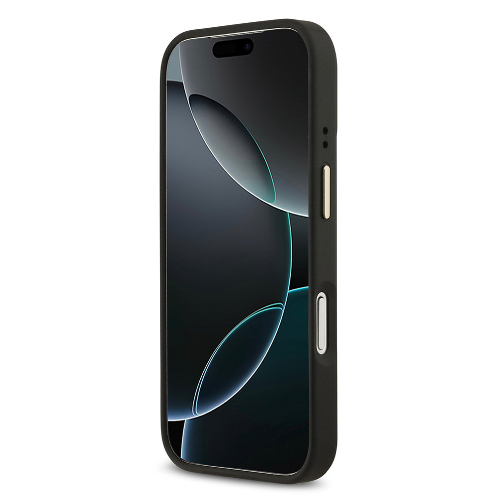 Apple iPhone 17 Pro Uyumlu Kılıf Guess Orjinal Lisanslı M-safe Şarj Özellikli 4G Desenli PU Metal Plaka Klasik Logolu Kapak - 4