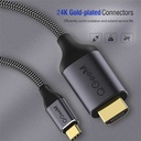 Qgeem QG-UA09 Type-C To HDMI Kablo - 5